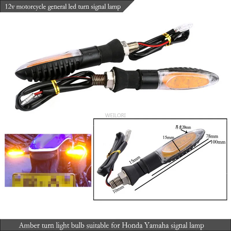 

2Pcs Motorcycle Turn Signal Light Brake Lamp Flowing Water Lighting Amber Light LED Flicker Bendable Tail Indicator Flasher