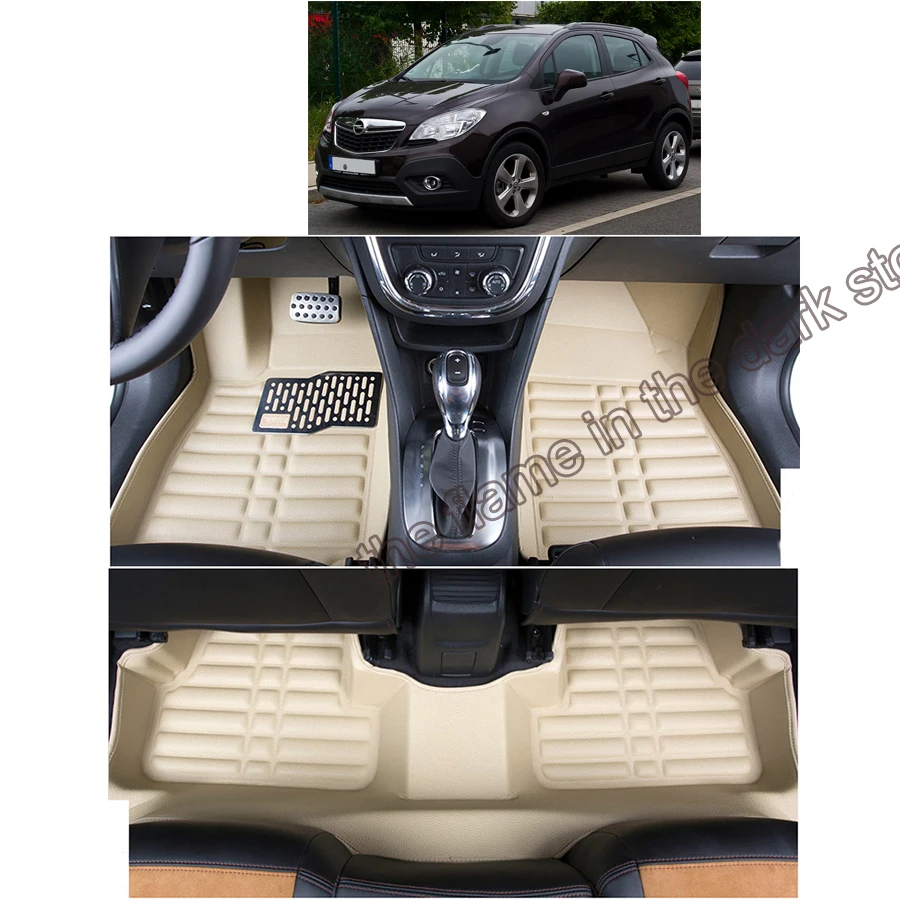 Lsrtw2017 кожаные автомобильные коврики для buick encore opel mokka x 2010 2011 2009 2012 2013 2014 2015 2016 2017 2018