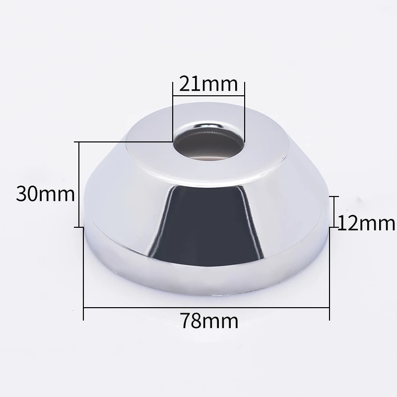 1PC Faucet Decorative Cover 304 Stainless Steel Chrome G1/2' Wide and Thick Thickened Mixed Water Triangular Valve Faucet Cover