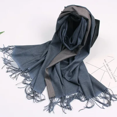 Кашемировый шарф Пашмина Шаль Foulard Femme палантин шеи хлопок из шерсти и вискозы хиджаб длинный зимний шарф женский платок - Цвет: 7