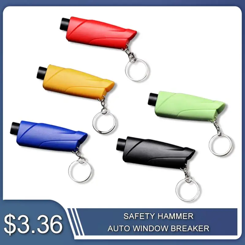 

Car Safety Hammer Seat Belt Cutter Portable Auto Glass Car Window Breaker Life Saving Escape Rescue Tool Keychain Safety Hamer