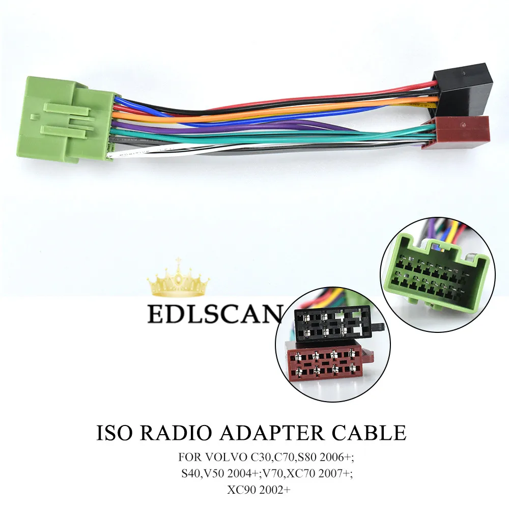 EDLSCAN АВТО ISO Стандартный жгут радио адаптер 12 032 для Volvo autostereo кабель 032|Кабели и