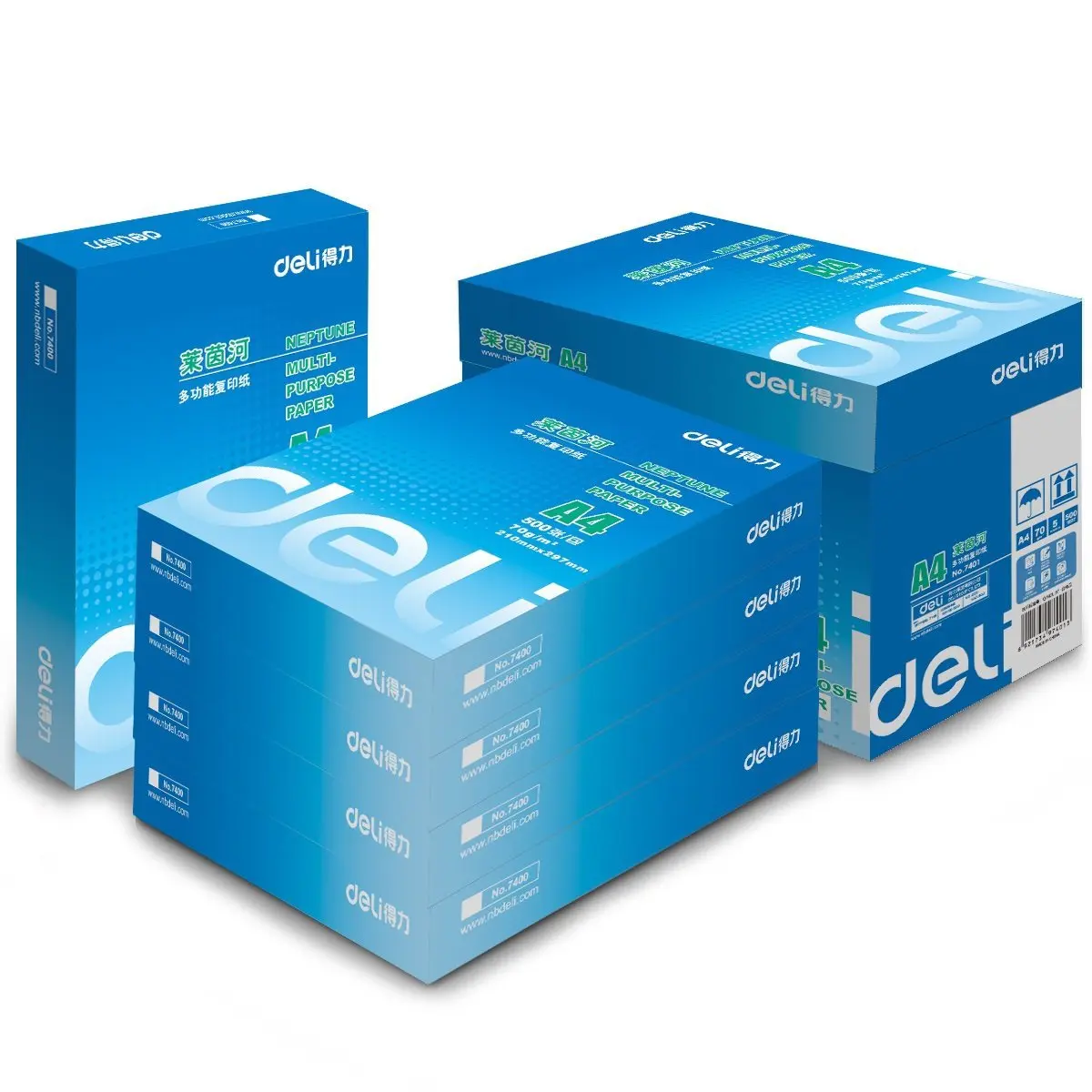 

Deli Rhine Print Copy Paper Pure Wood Pulp A4 Full Carton Box 5 Bag 2500 White Paper Office Supplies Wholesale