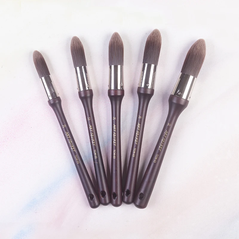 Artsecret TCW-03 Acrylic Oil Large Brush Multi-Purpose Stiff Synthetic Hair Long Wooden Handle Paints Tools Art Artist Supplies 4
