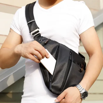

Men's Fashion Chest Bag Close-fitting Shoulder Bag Anti-theft Shoulder Messenger Bags Male Waterproof Short Trip Chest