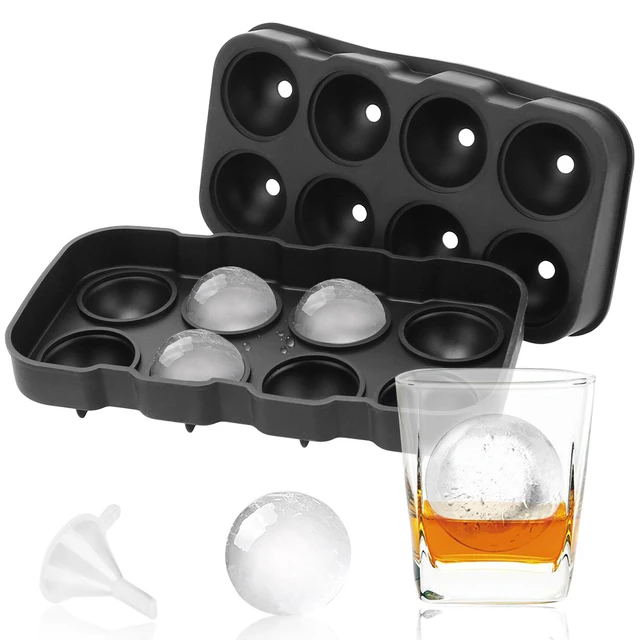 Silicone Whiskey Ice Ball Maker  Large Ice Cube Maker Silicone - Large 6  Cell Ice - Aliexpress