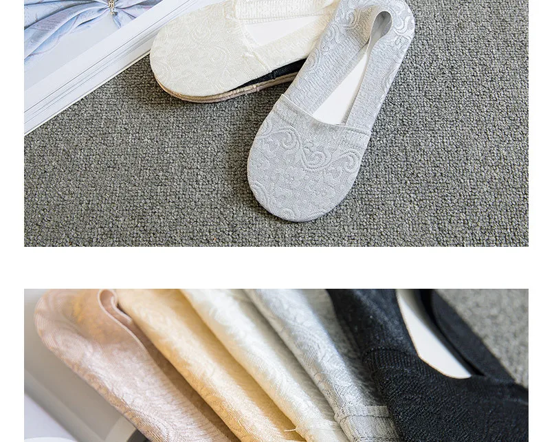 5 pair Summer women socks slippers non-slip breathable lace lace invisible socks sexy non-slip cool thin socks fashion socks
