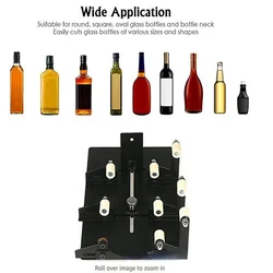 Cortador de garrafa de vidro de aço inoxidável, ferramentas de corte pode cortar garrafas quadradas, ajuste multidirecional, ferramentas manuais diy