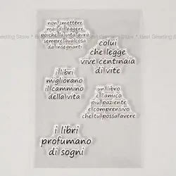 Прозрачный марочный альбом Цитата марки планировщик ежедневник записная книжка декоративная печать итальянский