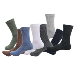 Socks Men's Mid-Calf New Pure Cotton Socks Four Seasons Striped Men's Socks Sweat-Absorbent Casual Long Socks men socks