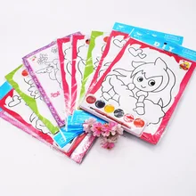 Детская живопись доллар магазин два юаня магазин поставки товаров водная цветная живопись пастельные шесть цветов живопись сенсорный воды Pai