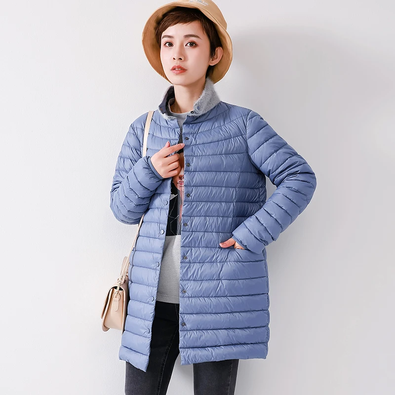 winter and autumn women down coat jackets - Цвет: blue