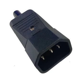 

10pcs IEC 320 C14 Plug Rewirable Power Connector Socket AC Panel Mounting Inlet Socket Dismantling Assembly AC Electrical socket