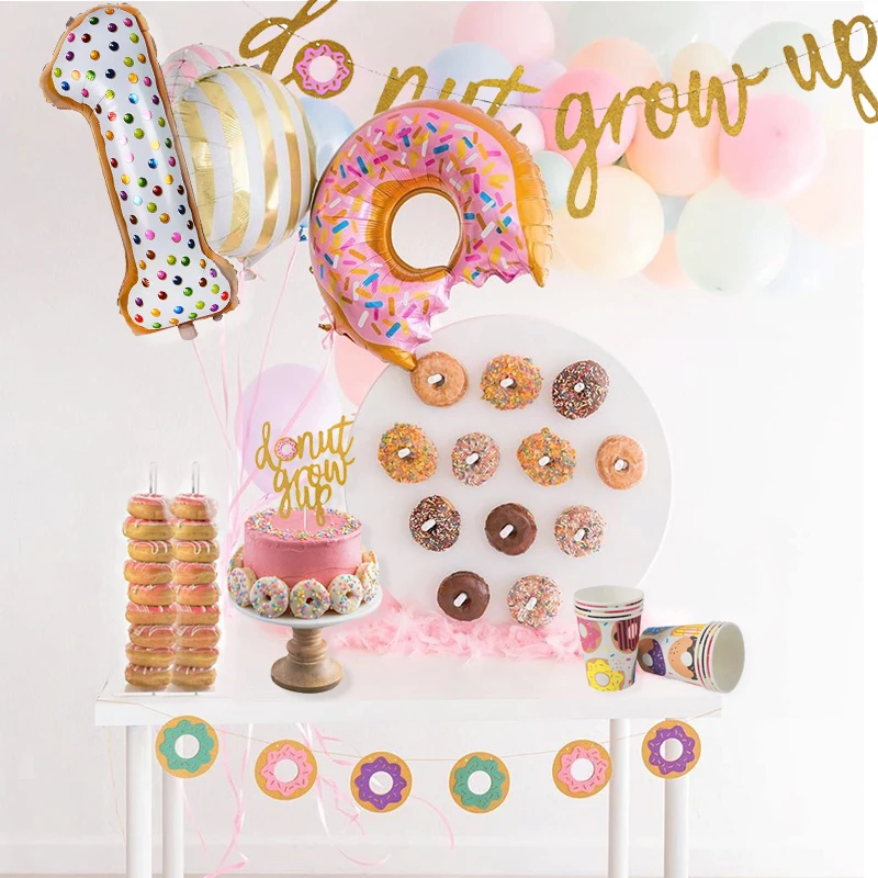 Donut Birthday Party Supplies Donut Grow Up Party Decoration Foil Donut Balloons Doughnut Cupcake Topper Boy Girl birthday decor Donut Birthday Party Supplies Donut Grow Up Party Decoration Foil Donut Balloons Doughnut Cupcake Topper Boy Girl birthday decor