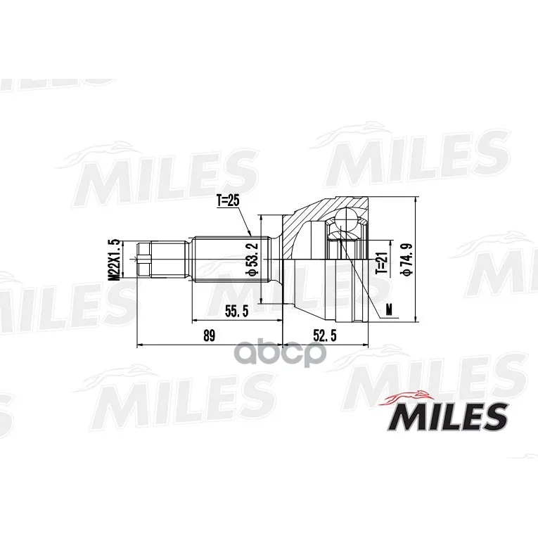 Шрус Ford Focus I 1.4-2.0 98-04 Нар. Miles Ga20111 Miles арт. GA20111