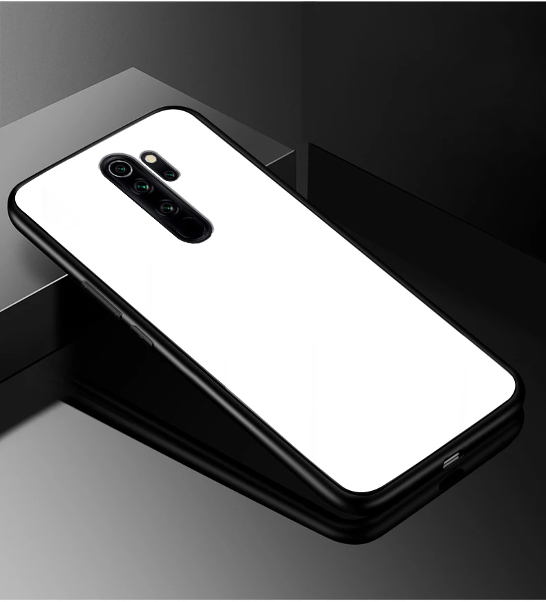 12 Для Xiaomi Redmi Note 8 чехол PC Пластиковый стеклянный чехол для телефона черный ТПУ бампер чехол для Xiaomi Redmi Note 8 Pro Чехол Redmi Note8 - Цвет: 12