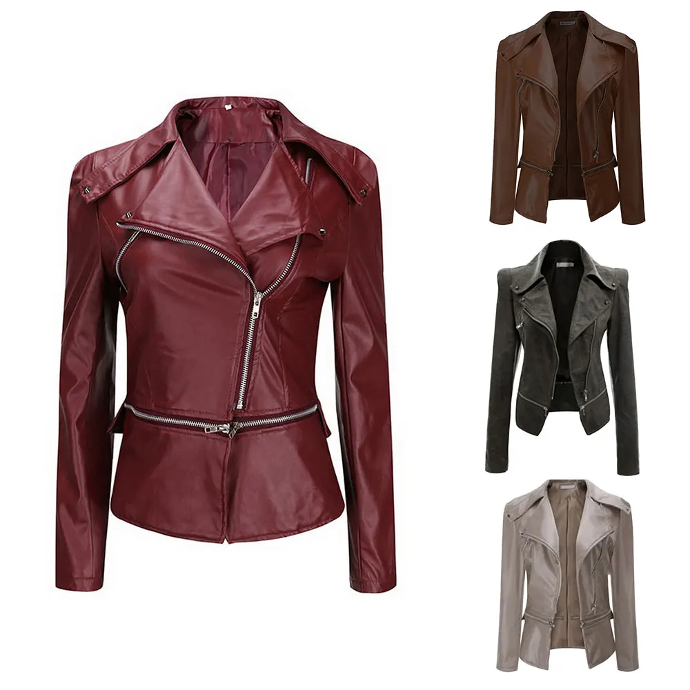 Calofe Fashion Women S Zipper Tunic Jacket Coats Casual Ladies
