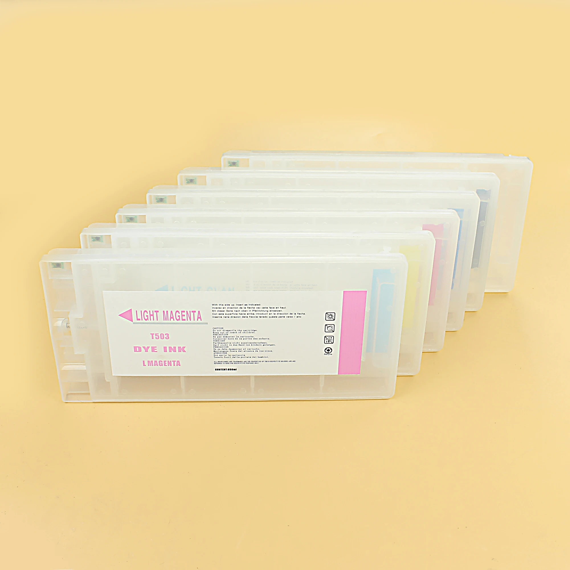 

BK C M Y LC LM 850ml Empty refill ink cartridge with chip for Epson Stylus Pro10000 10600 PrinterT499-T504 T511-T516 T5491-T5496