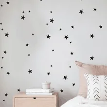Пятиконечная звезда 39 звезд поколения резные съемные модные креативные наклейки на стену гостиная диван настенный набор