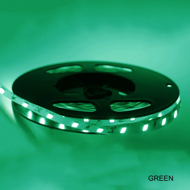 Светодиодные ленты света 5630 SMD DC12V 60 Светодиодный s/М гибкий свет ярче, чем 2835 5050 светодиодный лента 1/2/3/4/5 M - Испускаемый цвет: Зеленый