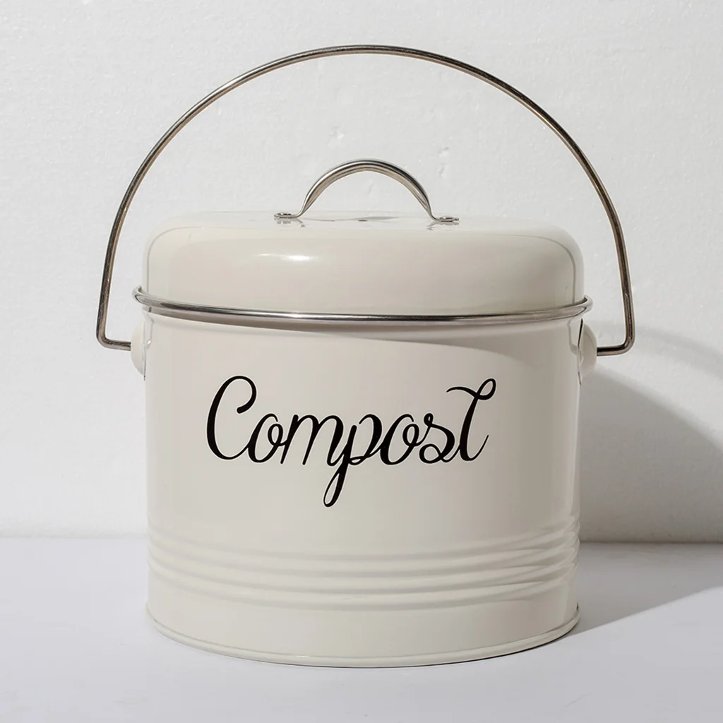 Bac à compost, seau de cuisine, seau à compost inodore pour les déchets  alimentaires de cuisine, avec poignée et 2 ombles