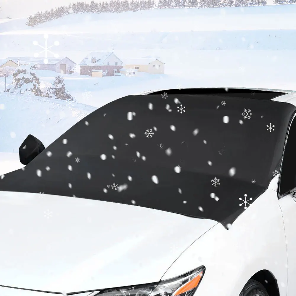 Frost Ice Windscreen Covers with Magnetic Edges Gintenco Car Windshield Snow Cover 4 Layers Thickness Snow Protector Covers with Side Mirrors Cover Easy to Use for Car SUV CRV Trucks Frost Ice Windscreen Covers with Magnetic Edges Gintenco Car Windshield Snow Cover 4 Layers Thickness Snow Protector Covers with Side Mirrors Cover Easy to Use for Car SUV CRV Trucks