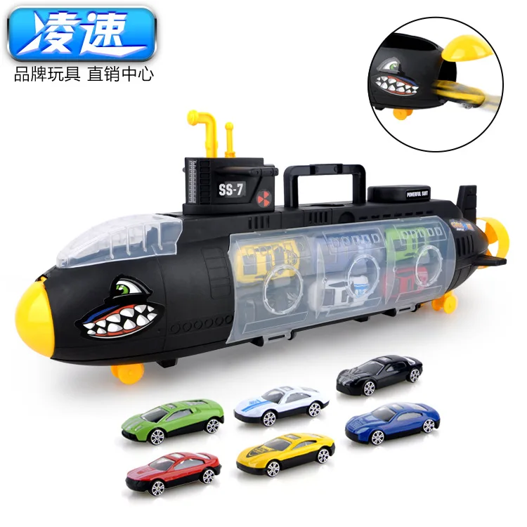 

Children Toy Shark Submarine Set with Alloy Military Model Car Tank Model Boy Gift