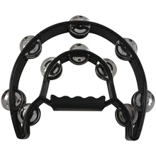 Compact Double Half Moon Music Tambourine Percussion Tamborine Drum Durable Compact Double Half Moon Music Tambourine Percussion Tamborine Drum Durable