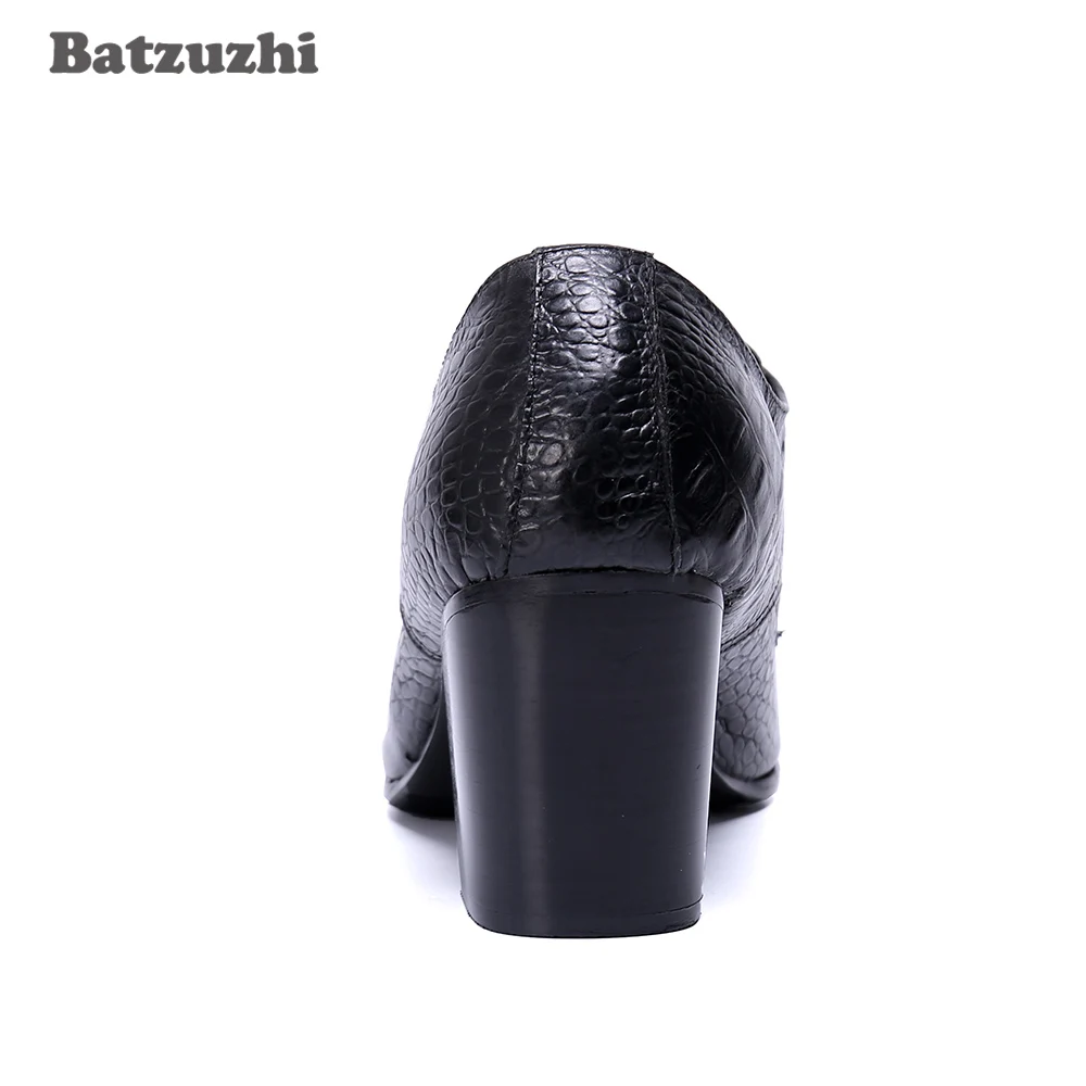 Batzuzhi Pointed Toe Black Leather Ankle Boots Men Italian Type Men Shoes Lace-up Formal Party and Wedding Men's Boots Botas!