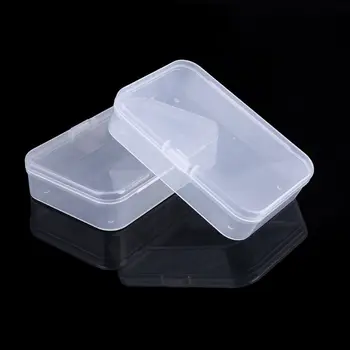 

2Pc Plastic Transparent Storage Box Collections Container Case Nail Tips Jewelry WXTB