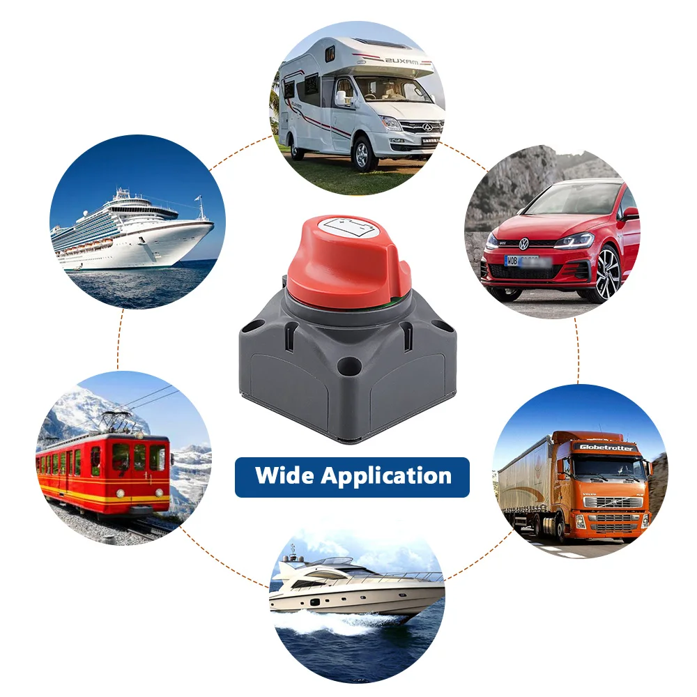 Joli de déconnexion de batterie marine, coupe-circuit de batterie,  isolateur de sélecteur de batterie, coupe à distance, voiture, automobile,  bateau, DC 12V-60V, 100A-300A, marche/arrêt - AliExpress