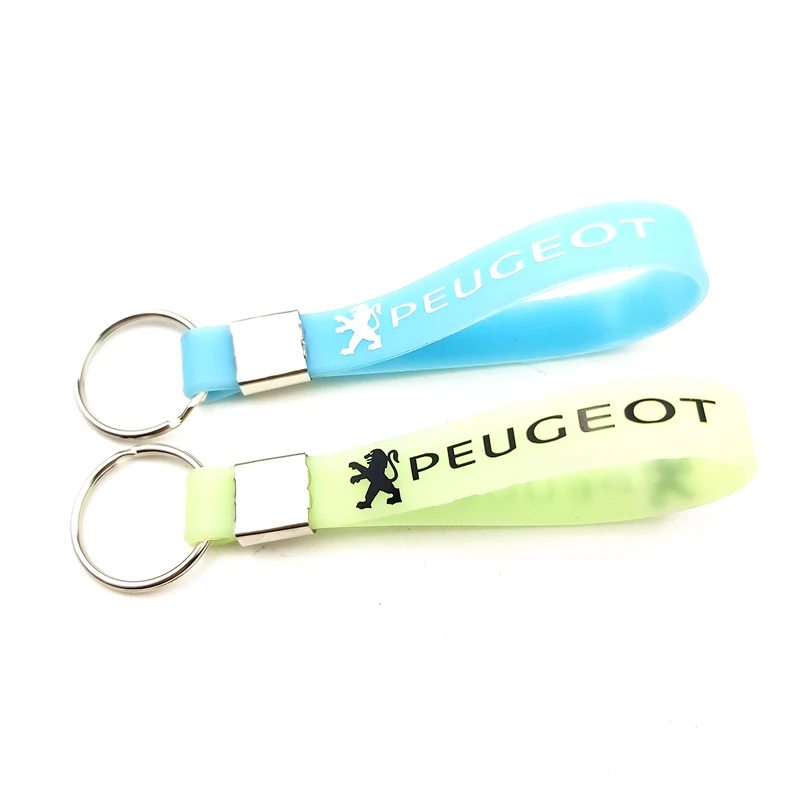 car sticker Luminous Key Holder Gift Key chains KeyRings for Peugeot 206 207 307 3008 2008 408 208 Car-Styling Badge Accessories