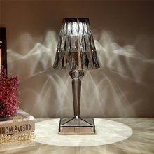 

Modern Italian Touch Table Lamp USB Kartell Battery Desk Lamp Sensor Bar Bedside Table Light Restaurant Romantic Indoor Lighting