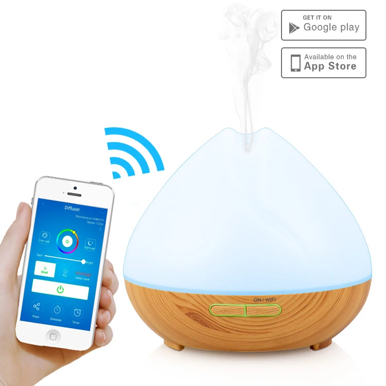 Умный аромадиффузор эфирных масел WIFI холодный туман увлажнитель RGB LED Настольная