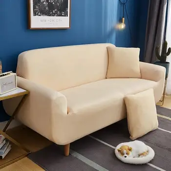

50 Color Elastic Sofa Cover Spandex Modern Polyester Corner Sofa Couch Slipcover Chair Protector Living Room 1/2/3/4 Seater
