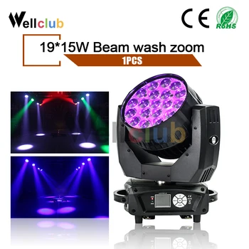 

1pc AURA 19x15w RGBW 4in1 Led Beam Wash Moving Head Light With Zoom Function Backlight Stage Light For Dj Disco Bar Club Church