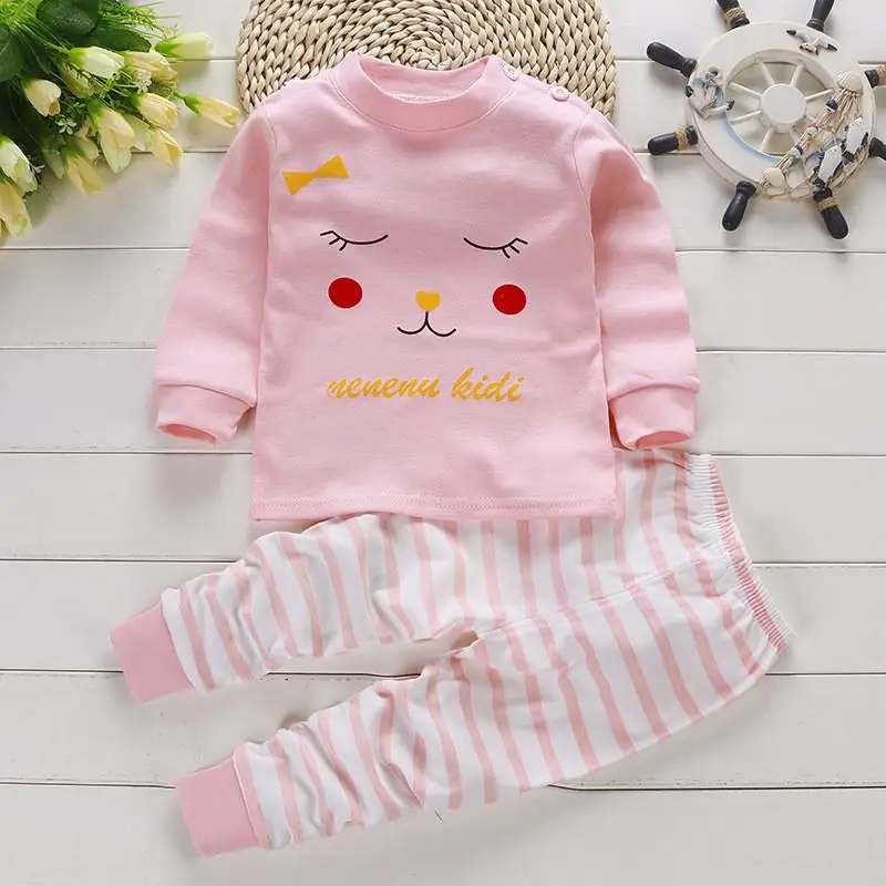 Baby Clothing Set for boy 2021 Autumn New Baby Girls Clothing Sets Cotton Newborn Baby Boys Long Sleeve Bottom Shirt + Pants Suit 0-4 Year Baby Clothes Baby Clothing Set near me Baby Clothing Set