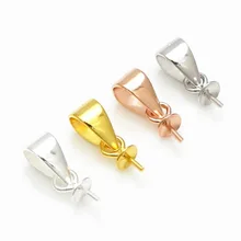 S925 ayar gümüş kolye inci boş tepsi kavun düğmesi altın kaplama zarif DIY el yapımı takı aksesuarları yapmak sıcak satış(China)