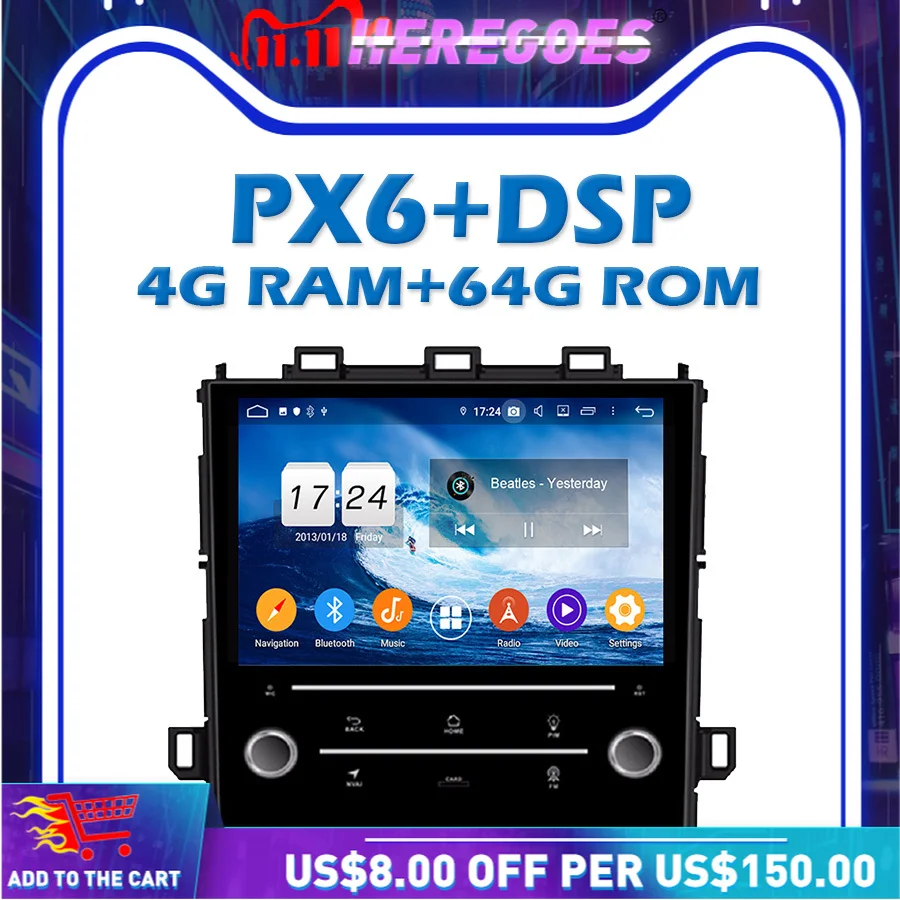 PX6 Car DVD Player DSP Android 11.0 4GB RAM + 64GB ROM 9" IPS GPS Map RDS Radio Wifi LTE Bluetooth 5.0 For Subaru Impreza XV |