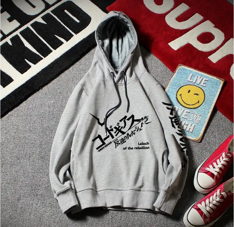 Модные аниме код Geass Lelouch of the Rebellion мужские толстовки с логотипом толстовка куртка с капюшоном Пуловеры Пальто