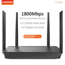 Répéteur double bande wi fi 6, 1800Mbps, Gigabit, 4 antennes à Gain élevé, sans fil, maille, longue portée, extension du Signal 