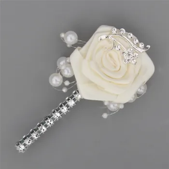 

6piece/lot Groom Boutonniere Best Men Flower Boutonniere Wedding Corsage Artificial Flower brooch Wedding boutonniere X559-17