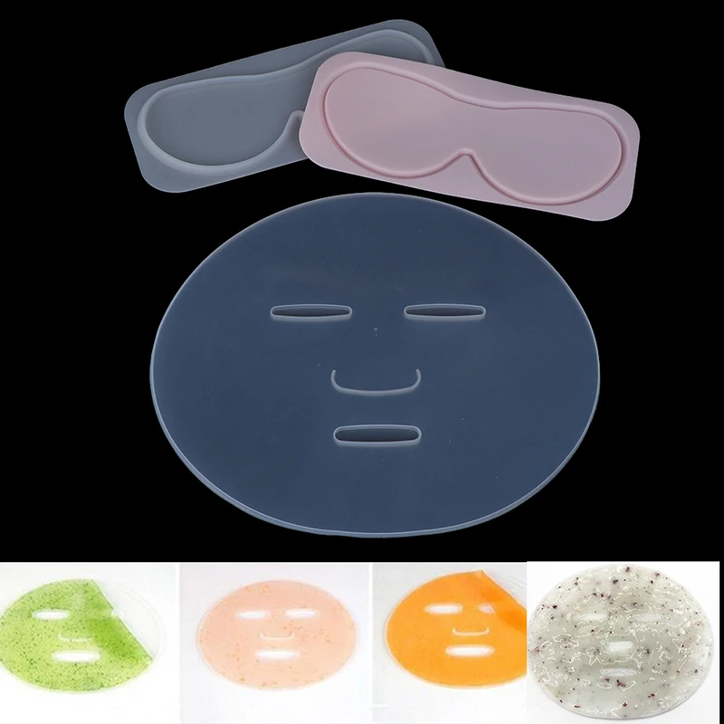 

New Reuseable 1pcs Face Mask Mold For Fruit Vegetable Mask Machine Maker Clear Silicone Mask Mold Tray Mask DIY Making Tool