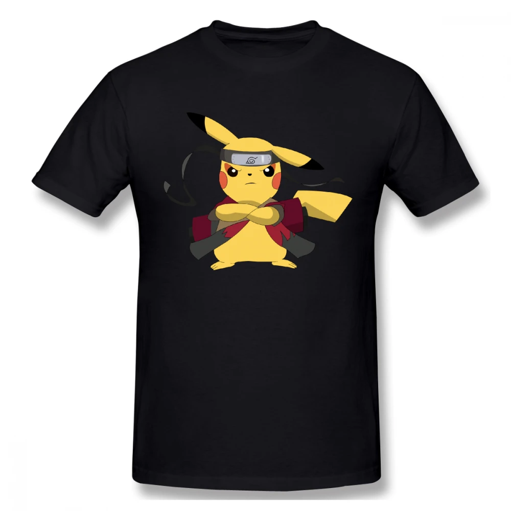 

Pokemon Pikachu And Naruto t shirt men Casual Fashion Men's Basic Short Sleeve T-Shirt boy girl hip hop t-shirt top tees