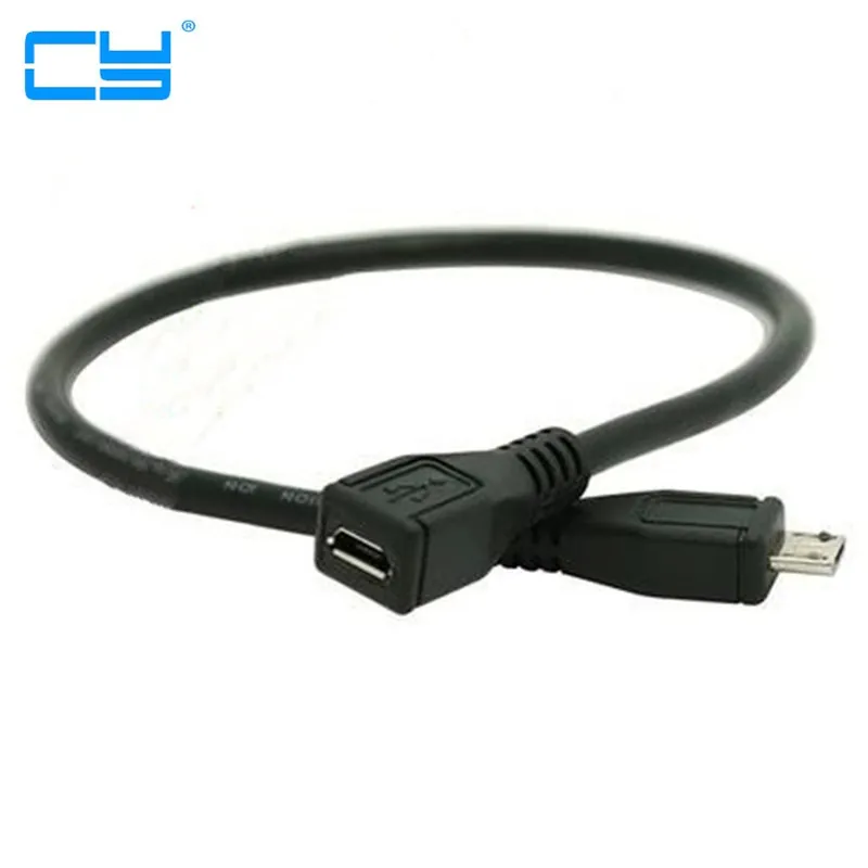 30 см микро-usb macho para e femea cabo de extensao preto mini micro usb кабель разводной usb-адаптер |