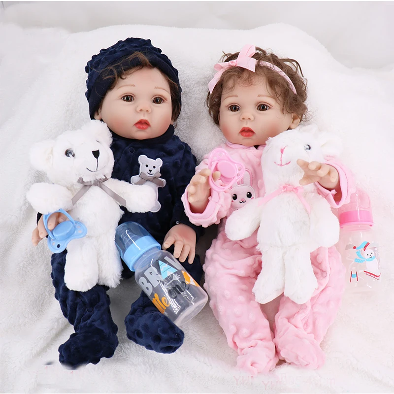 NPKDOLL Reborn Baby Doll 18 дюймов полный Силиконовый реалистичный винил для Для мальчиков и девочек Развивающие игрушки для ванной детский приятель реборн