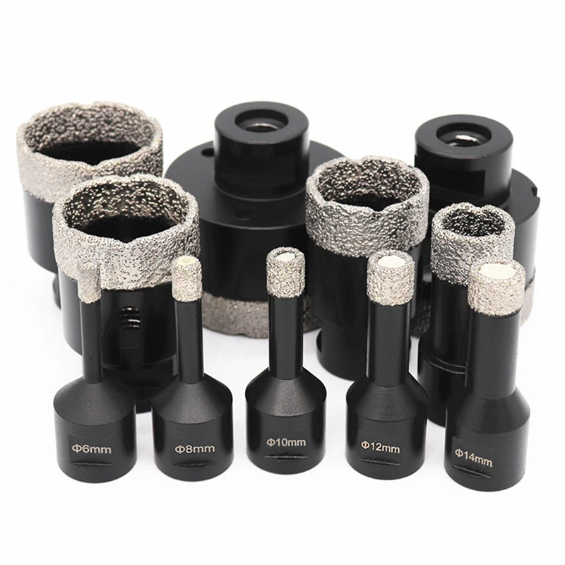 

1pc M14 Thread Dry Diamond Drilling Core Bits Ceramic Marble Brick Vacuum Brazed Core Drill Bits Set for Porcelain Tile