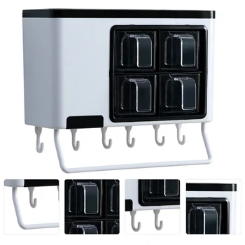

1Pc Multifunctional Plastic Wall Rack Punch Free Kitchen Seasoning Storage Box