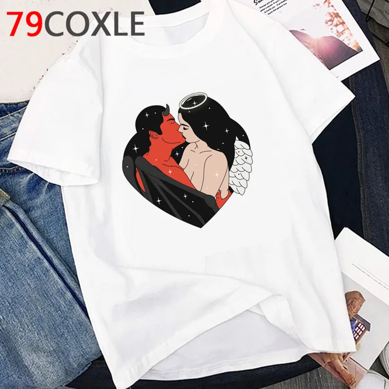 Satan Horror T Shirt Women Demon Death Scary Devil Funny T-shirt Satanism  Alien Grim Reaper Satanist Graphic T Shirts Female
