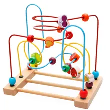 Детские деревянные бусы интерактивный Ранний Образовательный пазл, игрушки для детей Подарки Защита окружающей среды подарок